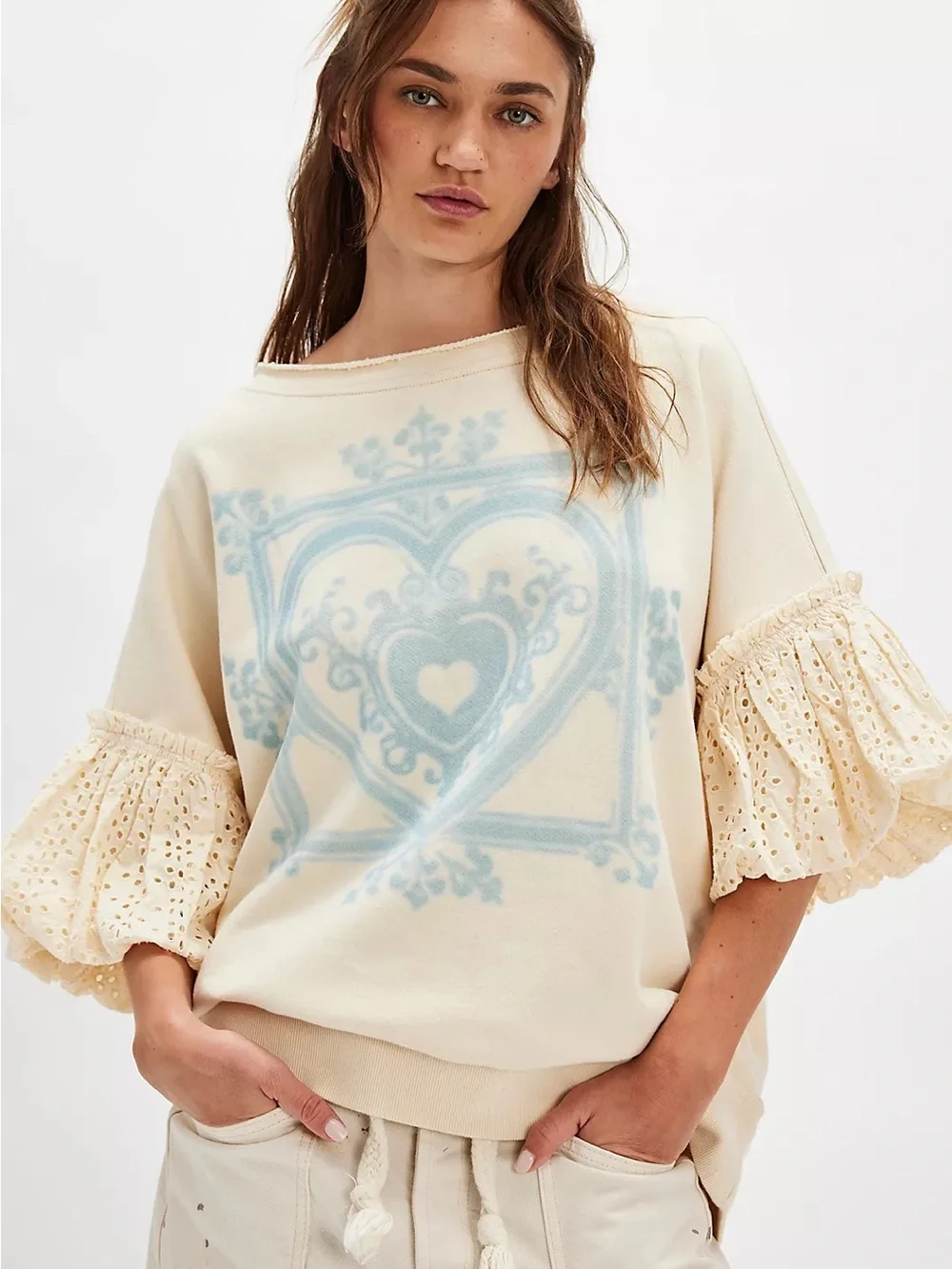 Free people Doily sweatshirt